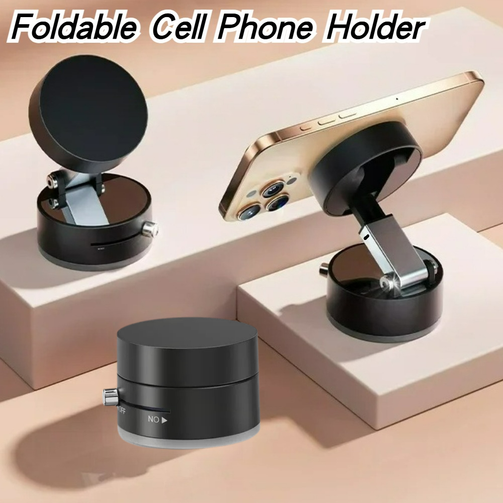 Desk Accessories - 高性能磁気真空ホルダー折りたたみ式ユニバーサル電話スタンド車のデスクトップ浴室アウトドアスポーツアクセサリー