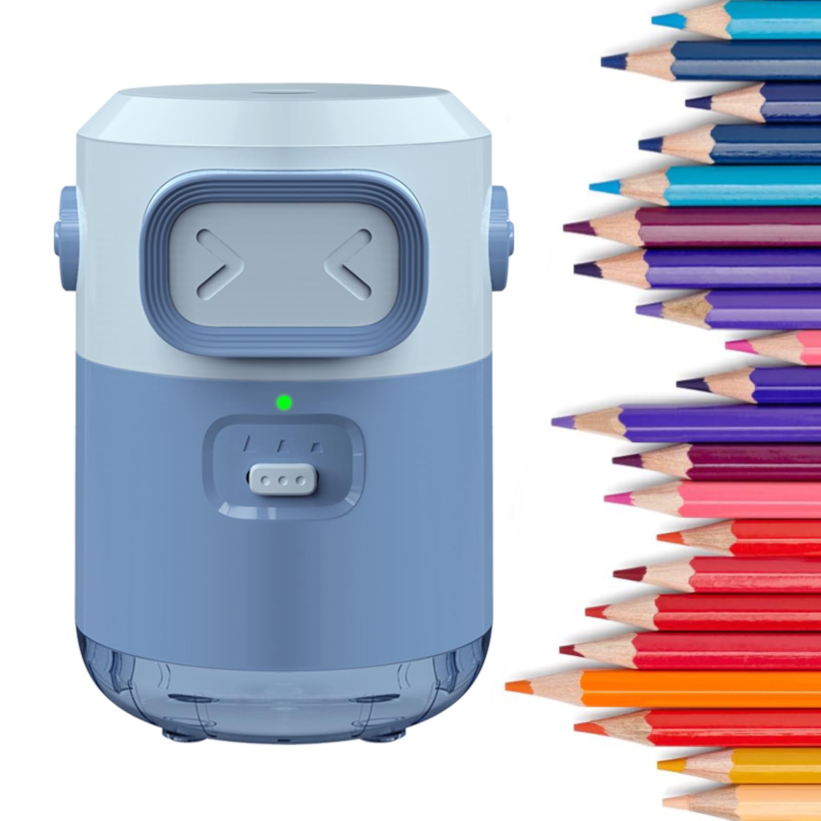Electric Pencil Sharpener Usb - 全自動電動鉛筆削り 2000mAh充電式 3秒高速削り 6.5-8mm鉛筆対応 学生 学校