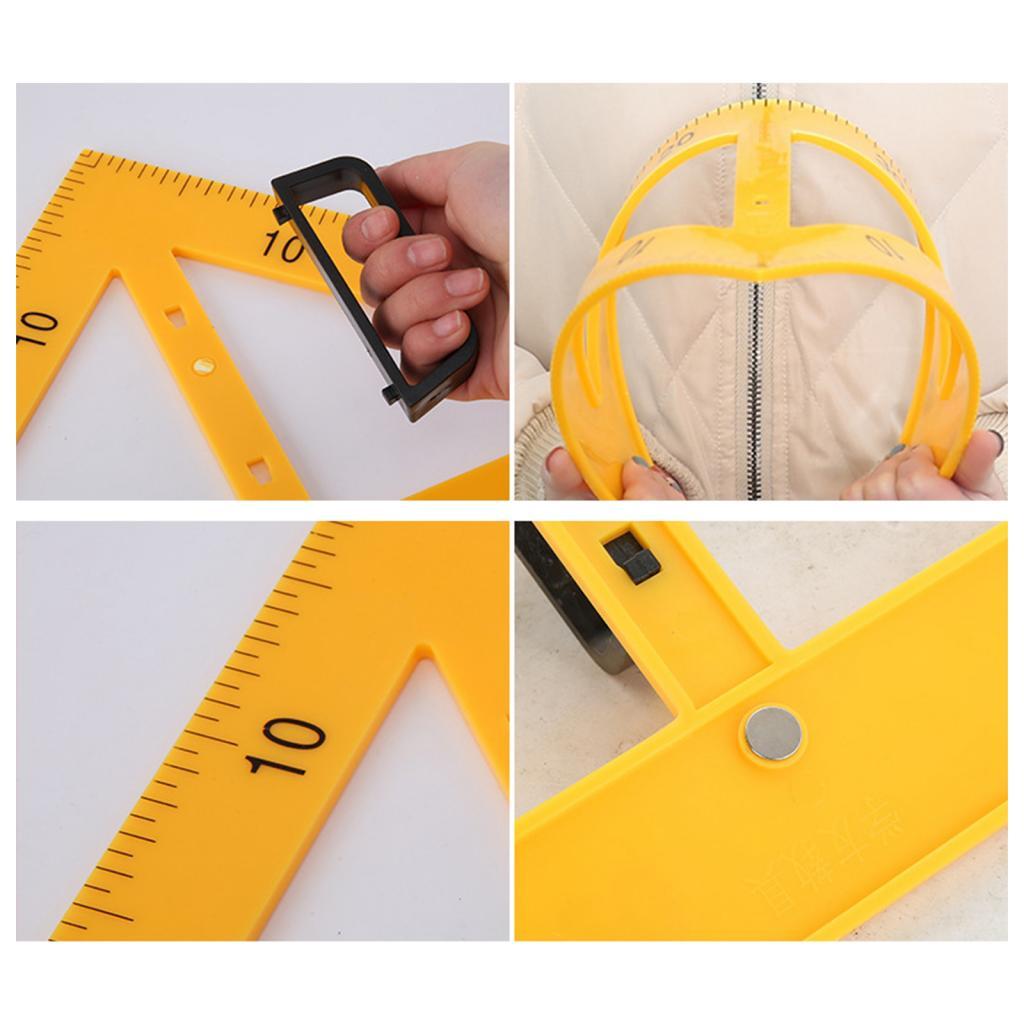 Math Geometry Set With Compass - 教室、学校、オフィス、家庭での使用に最適な、デジタル角度計付きの数学用幾何学定規セット。黒板やホワイトボードでの使用に。