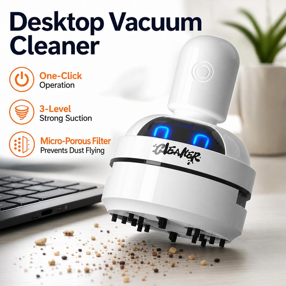 卓上用掃除機、USB充電式、3段階の吸引力調整可能、小型で可 - Mini Desktop Vacuum Cleaner For Eraser Dust のレビューと価格