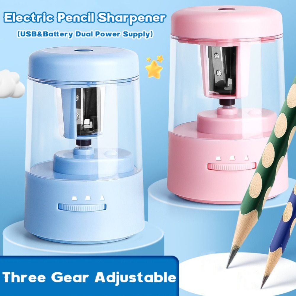 3段階の調整が可能な電動鉛筆削り器。USBとバッテリーのデュ - Electric Pencil Sharpener Usb のレビューと価格