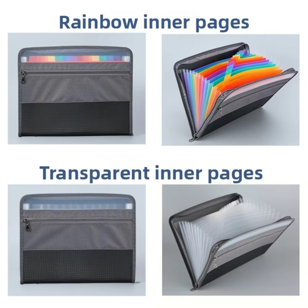13ポケット拡張式ファイルフォルダー、13層構造、レインボー - Expandable Accordion File Folder 13 Pockets のレビューと価格