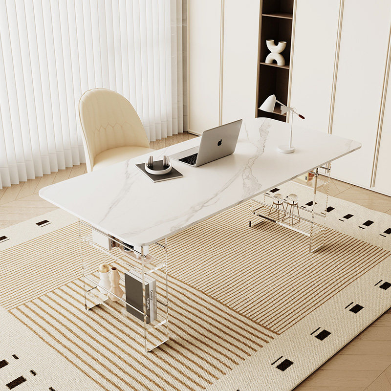 北欧の高級焼結石デスクモダンデザインバルコニーフローティング - Office Furniture のレビューと価格
