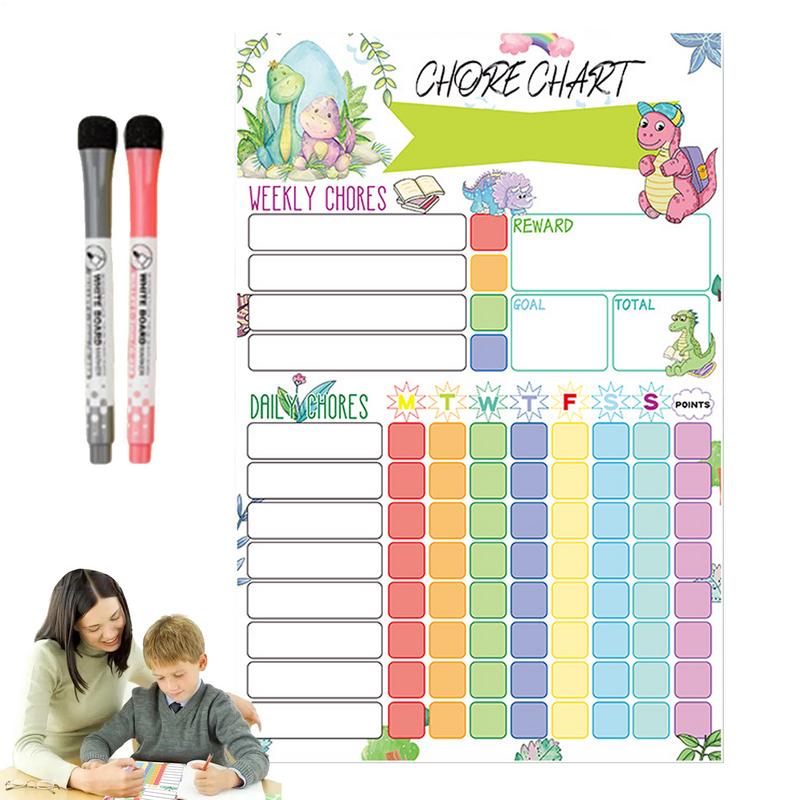 磁気雑用チャート 子供用ウィークリービジュアルスケジュール  - Kids Magnetic Reward Chart Board のレビューと価格