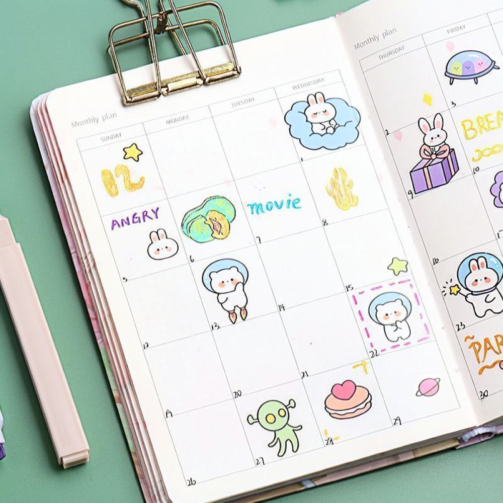 ジャーナリング、学校、オフィスでの使用に最適な、美しいパステ - Pastel Highlighter Set Double Ended のレビューと価格